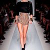 Balmain Spring 2012 High Waisted Gold Embroided Mini Shorts  in Gold (black) - Lyst