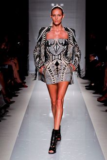 Balmain Spring 2012 Black Leather Patent Cut-Out Detail Ankle Boots  - Lyst