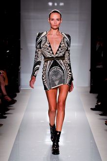 Balmain Spring 2012 Black Leather Patent Cut-Out Detail Ankle Boots - Lyst