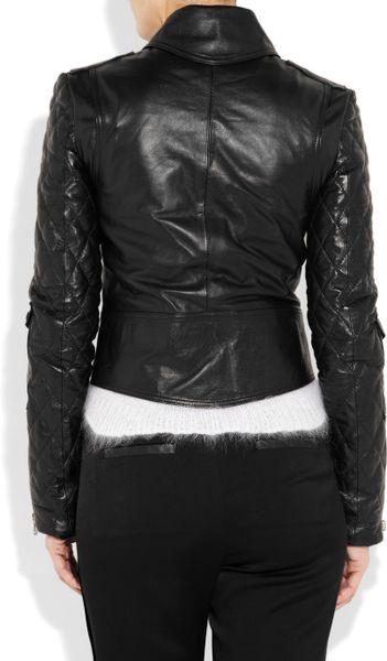 J.w. Anderson Quilted Leather Biker Jacket in Black | Lyst