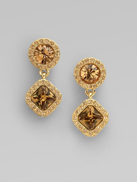 Kate Spade Pav&eactue; Accented Drop Earrings/colorado in Gold - Lyst