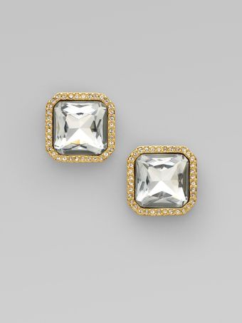  Pav&eactue; Accented Large Stud Earrings/clear 