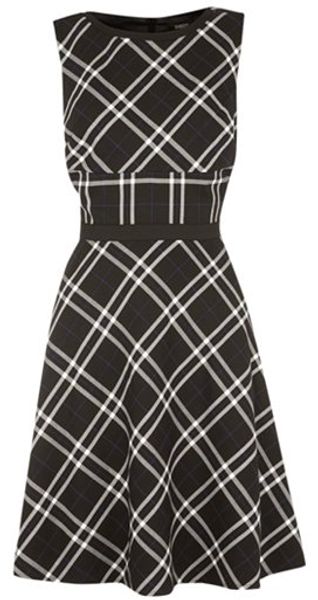 Oasis Check Fit And Flare Dress Multi - Lyst