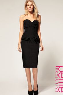 ASOS Collection Asos Petite Exclusive Bandeau Dress with Fold Detail - Lyst