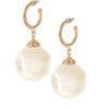 Asos Collection Asos Pearl Doorknocker Style Earrings in Beige (cream) - Lyst