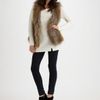 Halston Heritage Faux Fur Vest in Beige (natural) - Lyst