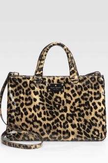 Kate Spade Brette Leopard-print Patent Leather Tote Bag - Lyst