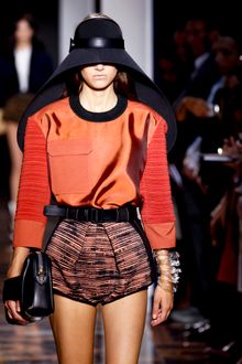 Balenciaga Spring 2012 Black And Pink Pattern High Waist Mini Short - Lyst