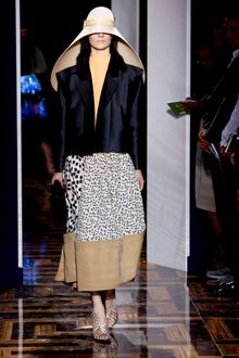 Balenciaga Spring 2012 Black And White Print Mid Lenght Skirt - Lyst