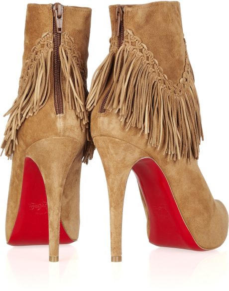 louboutin fringe boots