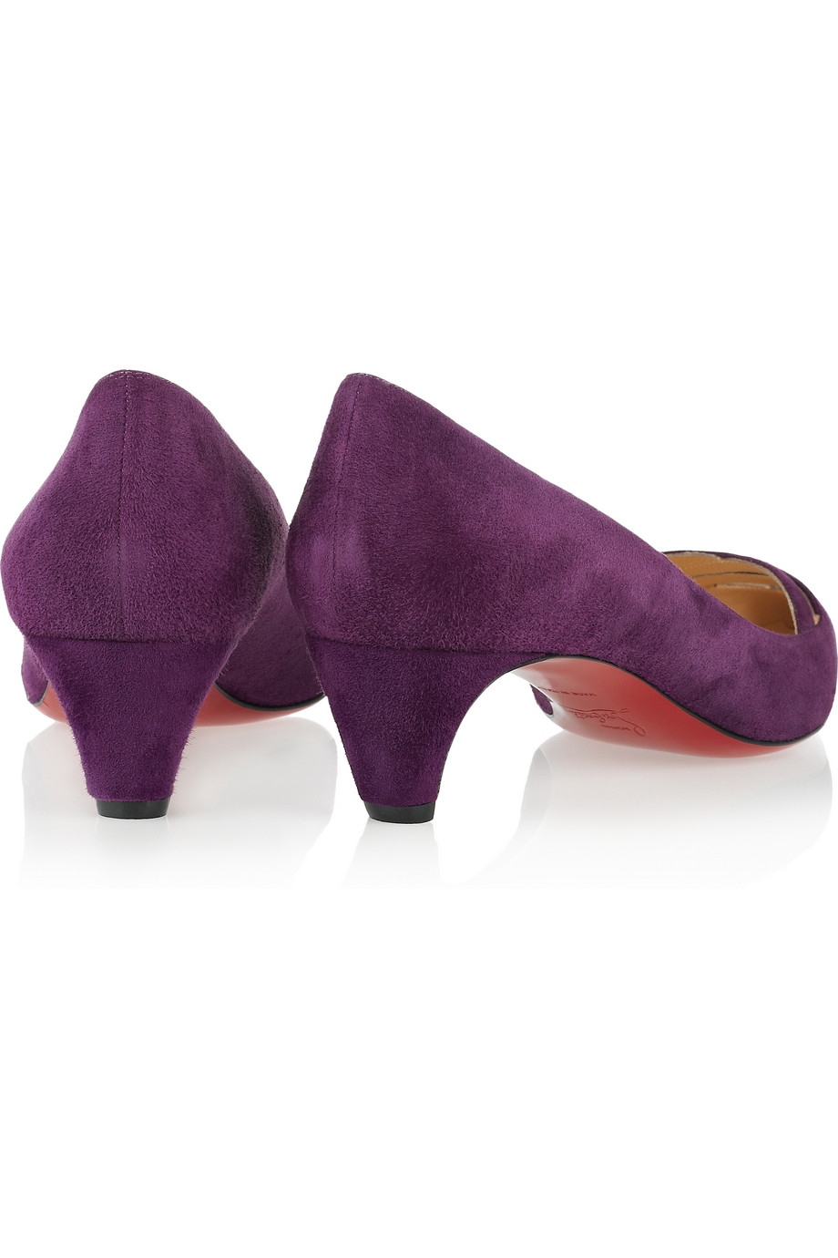 Christian Louboutin Manue Velvet Kittenheel Pumps in Purple Lyst