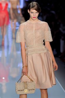 Dior Spring 2012 Tweed Shoulder Bag with Chain Detail - Lyst