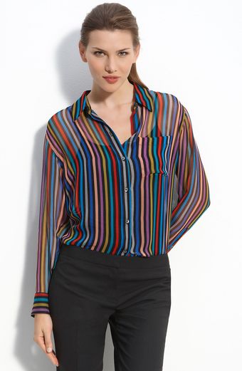 Equipment Daddy Stripe Silk Shirt - Lyst
