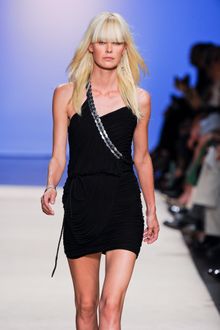 Isabel Marant Spring 2012 Black Mini Dress With Silver Sequin Crossbody Detail - Lyst