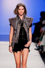 Isabel Marant Spring 2012 Multicolor Rajasthani Embroidered Vest With Accentuated Shoulders