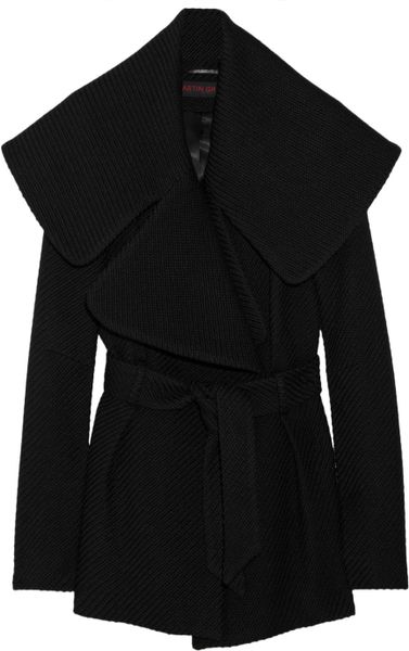 Martin Grant Cableknit Wool Jacket in Black - Lyst