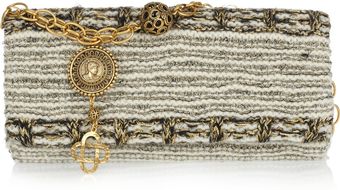 Oscar de la Renta Woven Tweed Bag - Lyst
