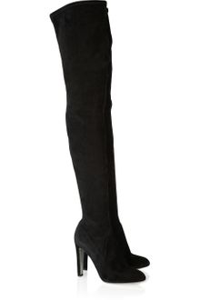 Sergio Rossi Suede Thigh Boots - Lyst