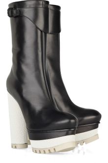 Calvin Klein Anouk Platform Leather Boots - Lyst