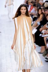 Chloé Spring 2012 Beige Tented A-Line Shape Dress with 