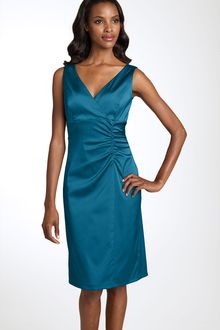 Donna Ricco Stretch Satin Sheath Dress - Lyst