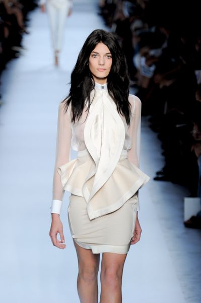 Givenchy Spring 2012 Sheer White Blouse with Cuff Details in White - Lyst