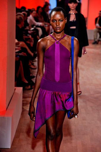 Hermes Spring 2012 Purple Halter Style Bodysuit - Lyst