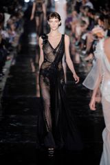 John Galliano Spring 2012 Black Transparent Sleeveless Gown