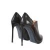 Lanvin Calfskin Heels Ankleboots with Cuts in Black - Lyst
