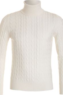 Moncler Gamme Bleu Cable Knit Turtleneck Sweater - Lyst
