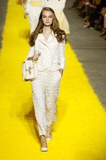 Sonia Rykiel Spring 2012 White Floral Print Tailored Pants  - Lyst
