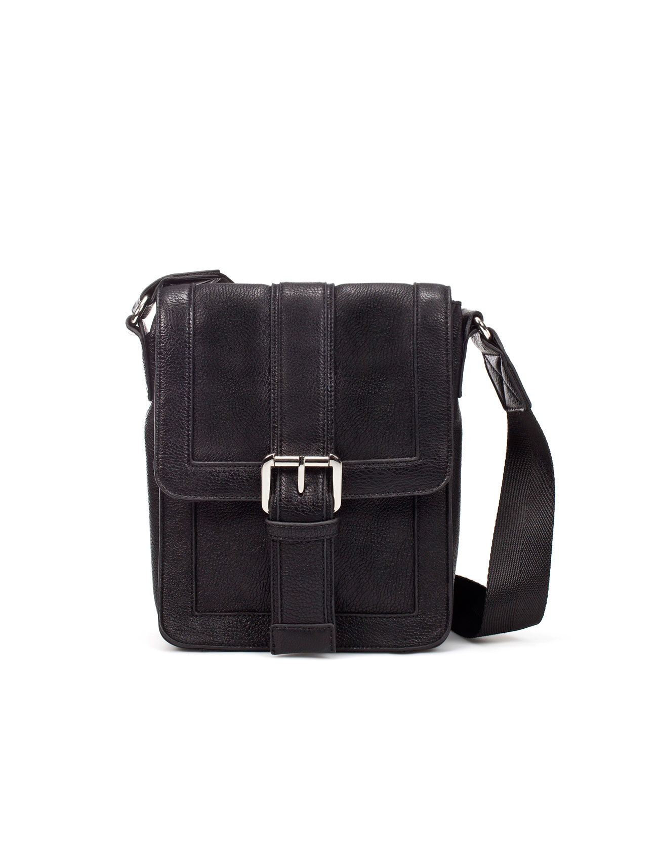 Zara Mini Messenger Bag with Buckle in Black for Men | Lyst