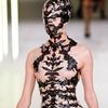 Alexander Mcqueen Leather Lace Dress in Black - Lyst