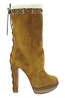Christian Louboutin 140 Mm Step N Roll Suede Boots - Lyst