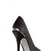 Ferragamo 100mm Croco Embossed Suede Pumps in Black - Lyst