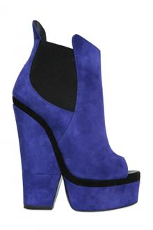 Giuseppe Zanotti 150mm Suede Open Toe Low Boots - Lyst