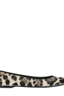 Giuseppe Zanotti Leopard Print Ponyskin Ballerina Flats - Lyst