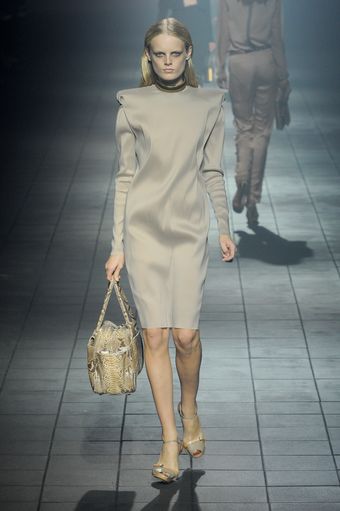 Lanvin Spring 2012 Beige & Gold Platform Sandals  - Lyst
