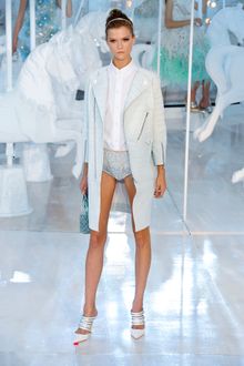 Louis Vuitton Spring 2012 Long Motorcycle Jacket with Cropped Sleeves - Lyst