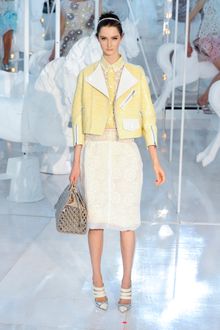 Louis Vuitton Spring 2012 Yellow Matte Crocodile Cropped Motorcycle Jacket  - Lyst