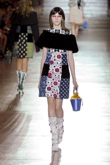 Miu Miu Spring 2012 Purple Mini Basket Bag With Yellow Lining  - Lyst