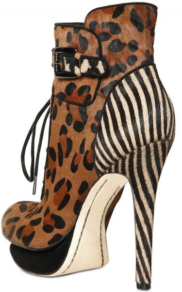 lace up animal print boots