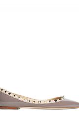 Valentino Patent Rock Studs Ballerina Flats