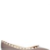 Valentino Patent Rock Studs Ballerina Flats in Brown (taupe) - Lyst