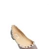 Valentino Patent Rock Studs Ballerina Flats in Brown (taupe) - Lyst