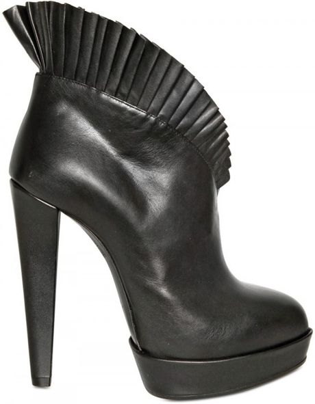 Viktor & Rolf 125mm Ruffled Leather Pumps in Black - Lyst