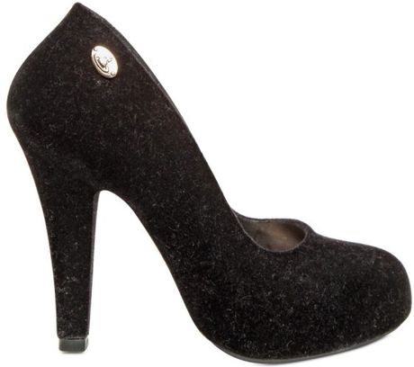 Vivienne Westwood 100mm Rubber Suede Melissa Pumps in Black - Lyst