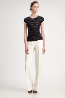 Armani Striped Tee - Lyst