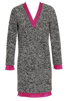 Balenciaga Virgin Wool-blend Knit Dress with Techno-satin - Lyst
