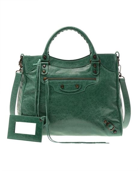 Balenciaga Velo Small Leather Bag in Green - Lyst